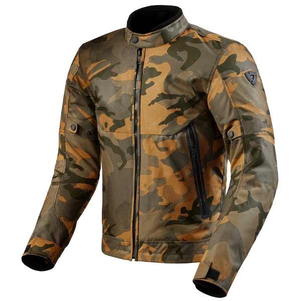 Revit Shade H2O Camo Breen motorcycle jacket