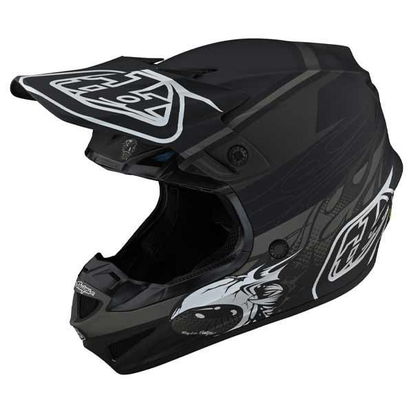 Motocross-Helm Troy Lee Designs SE4 Skooly schwarz