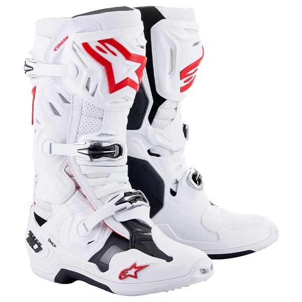 Alpinestars Tech 10 Supervented white red boots