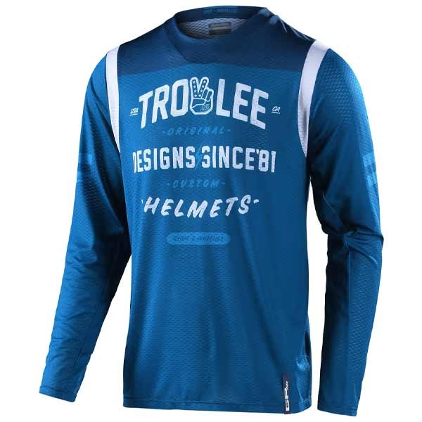 Camiseta Troy Lee Designs GP Air Roll Out azul