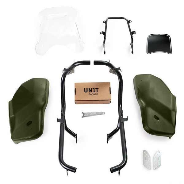 Unit Garage kit Dual-Scrambler Triumph 1200 verde khaki opaco