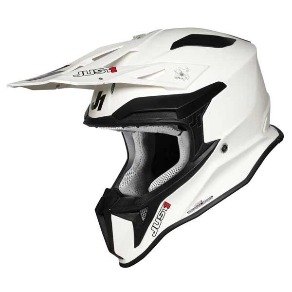 Just1 J18 Solid white helmet