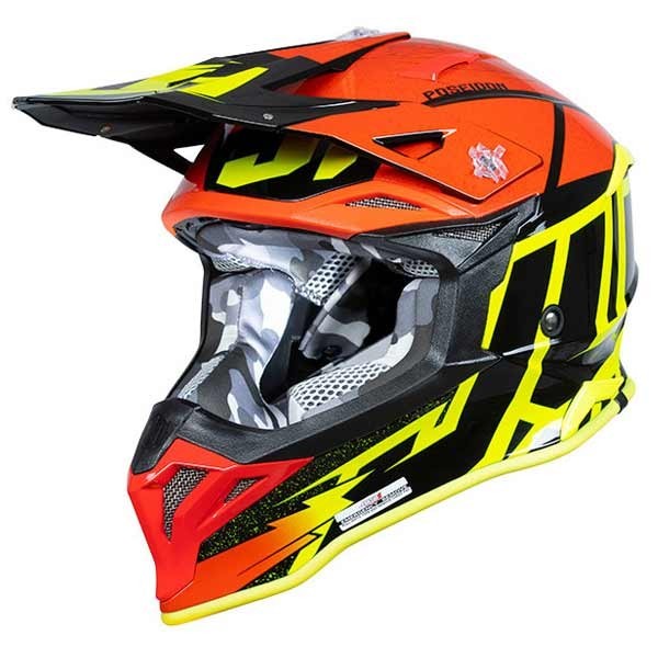 Just1 J39 Poseidon Motocross-Helm schwarz rot gelb