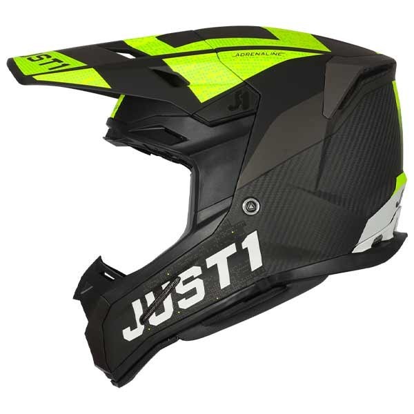 Just1 J22 Adrenaline yellow carbon MX helmet