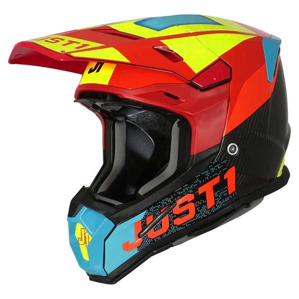 Just1 J22 MX helmet Adrenaline carbon red blue yellow