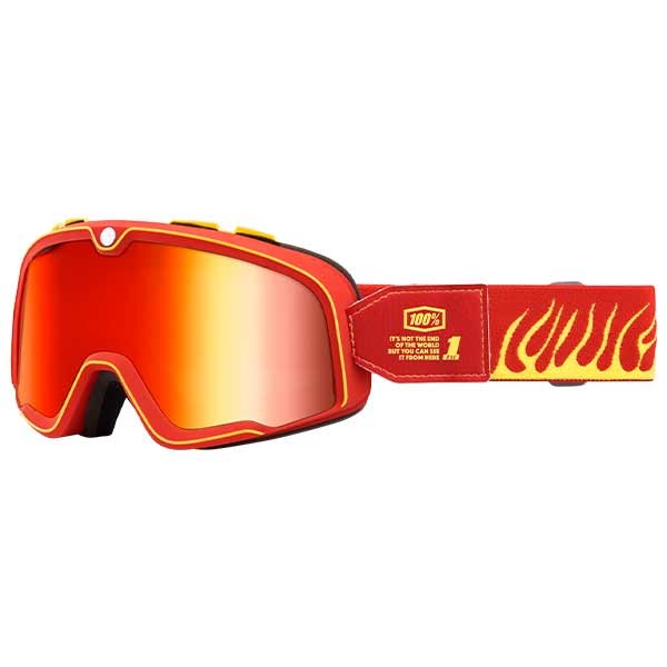 100% Barstow Death Spray red motorcycle goggles