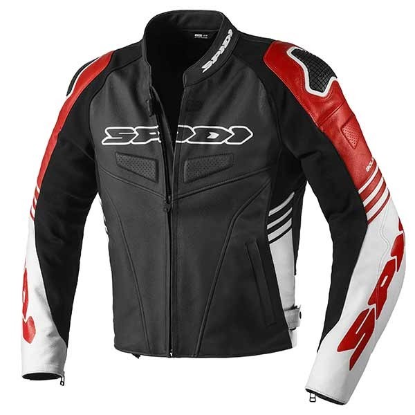 Spidi Track Warrior black red leather jacket