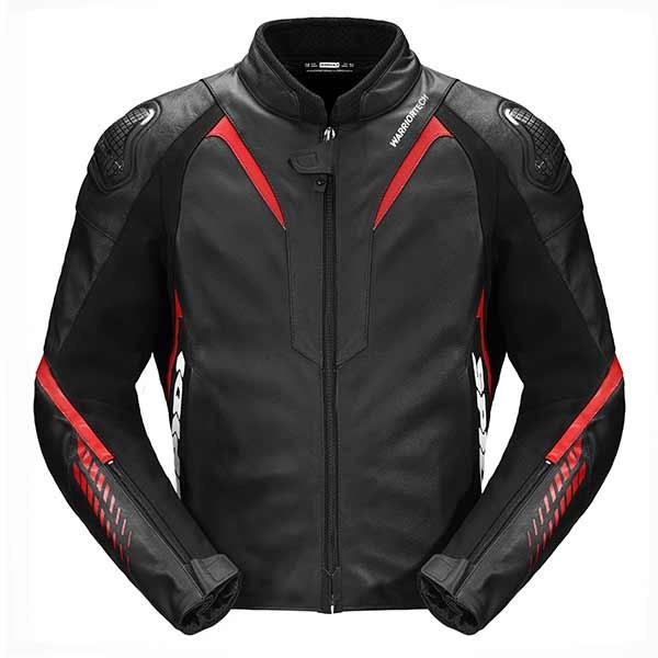 Spidi NKD-1 black red leather jacket