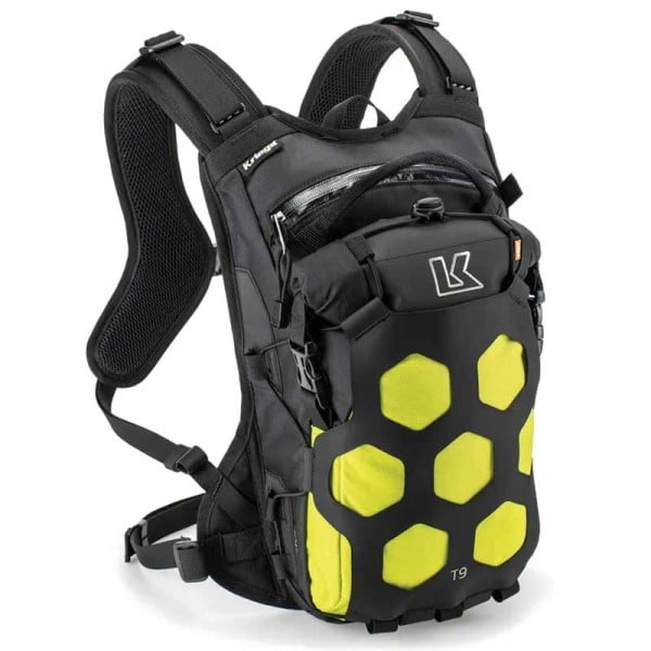 Kriega Trail 9 black yellow motorcycle backpack