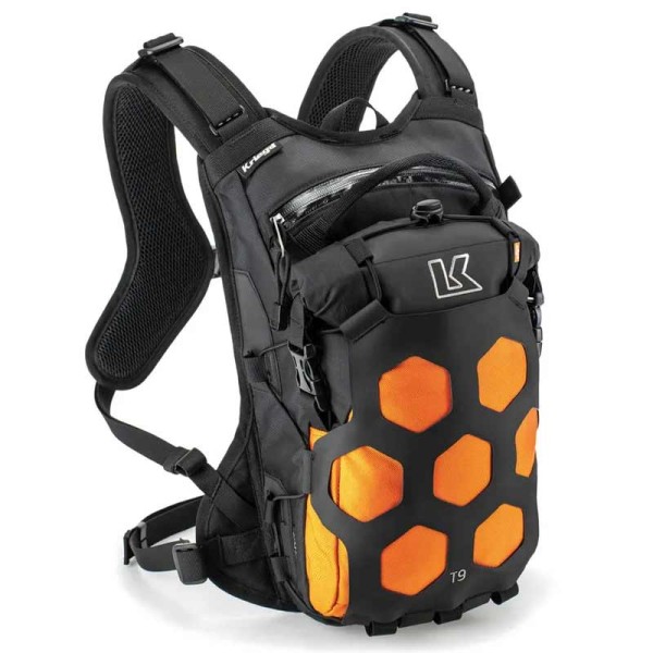 Kriega Trail 9 black orange motorcycle backpack