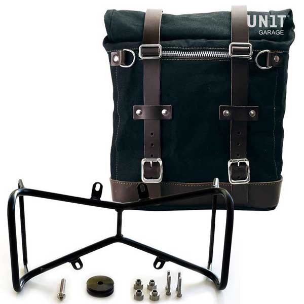 Unit Garage Scram Canvas side bag + Symmetrical double frame Bmw NineT brown