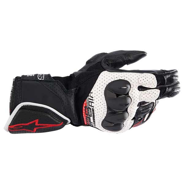 Alpinestars SP-8 V3 Air motorcycle gloves black white