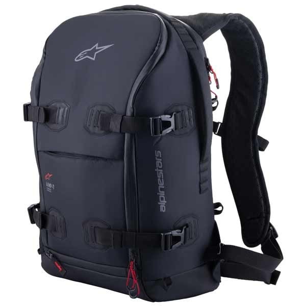Alpinestars AMP-7 black motorcycle backpack