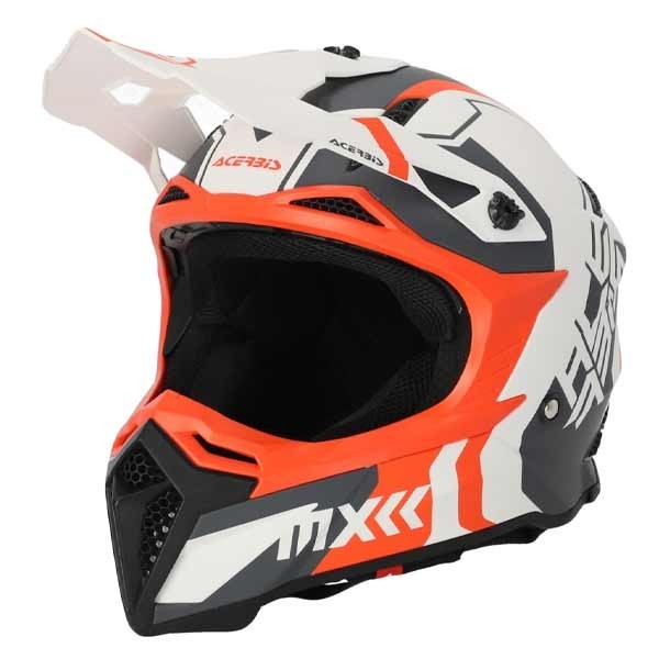 Acerbis Profile 5 weiss orange motocross Helm