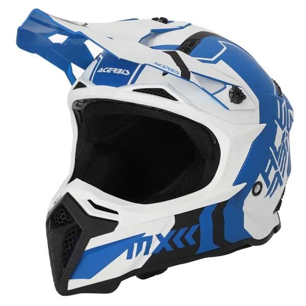 Acerbis Profile 5 white blue motocross helmet