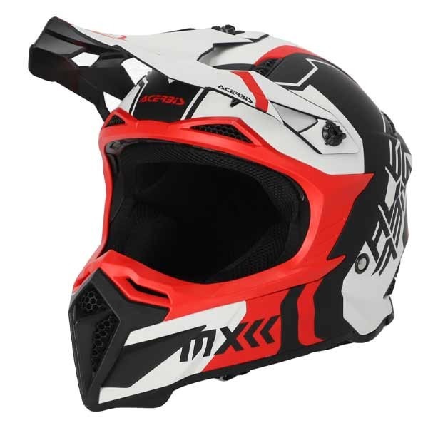 Acerbis Profile 5 white red motocross helmet
