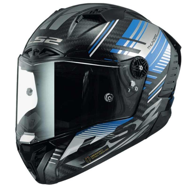 LS2 FF805 Thunder Carbon Volt full face helmet black blue
