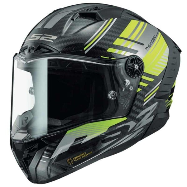 LS2 FF805 Thunder Carbon Volt full face helmet black yellow