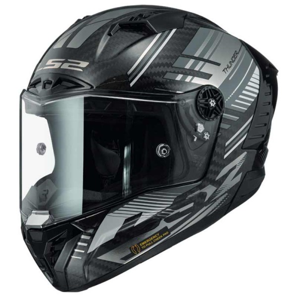 LS2 FF805 Thunder Carbon Volt full face helmet black grey