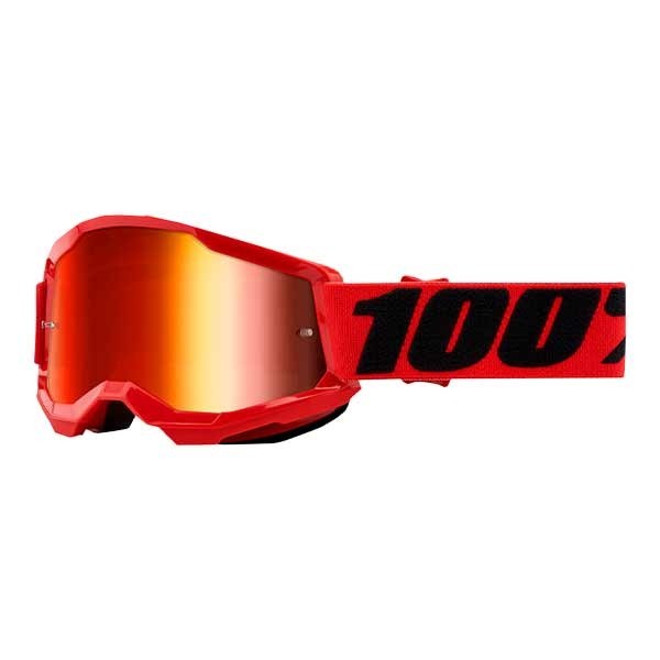 100% Strata 2 Junior red off-road goggles for kids