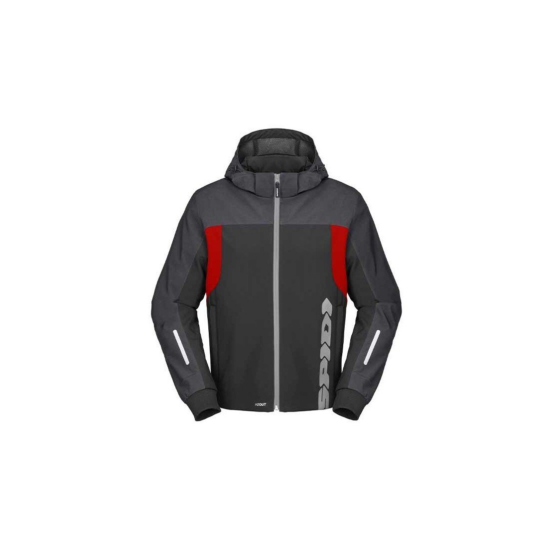 Spidi H2Out Hoodie II black anthracite red Jacket