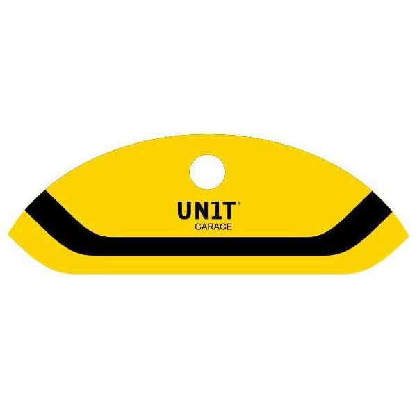 Adhesivo Unit Garage para mesa puerta número amarillo