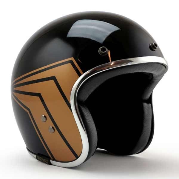 Roeg Moto JETTson 13 1/2 Skull bucket Schwarz glänzend Jet-Helm