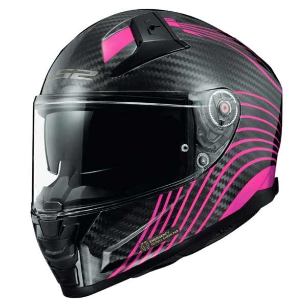 LS2 Vector II Carbon Flux violet full face helmet