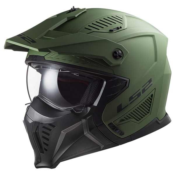 Casco Ls2 Drifter OF606 Solid verde militare opaco