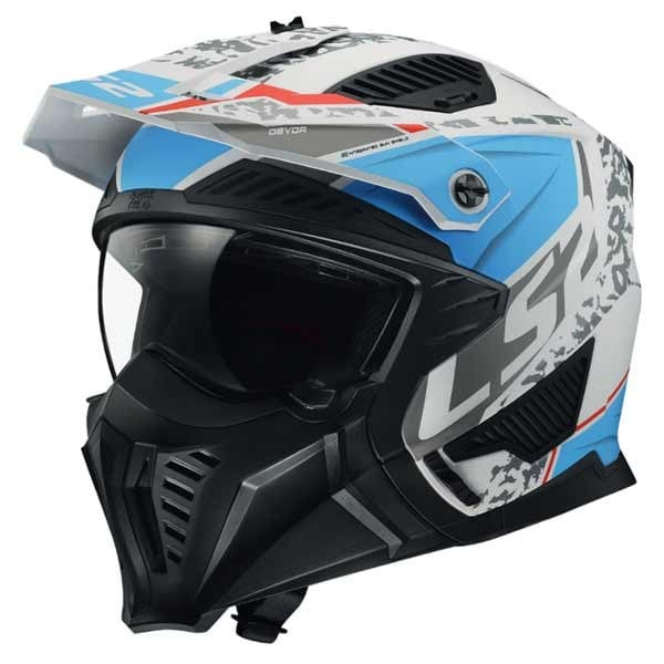 Ls2 Drifter OF606 Devor matt blue white helmet