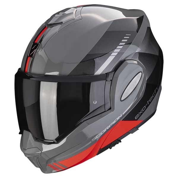 Scorpion Exo-Tech Evo Genre grey red flip-up helmet