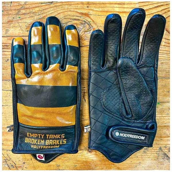Holy Freedom Dalton yellow motorcycle gloves