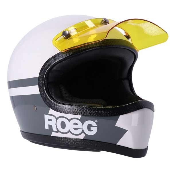 Roeg Moto Peruna 2.0 Fog Line grey white vintage helmet