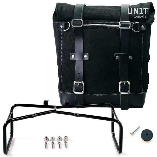 Unit Garage Scram Seitentasche Spaltleder 22l-30l schwarz + doppelter Bmw NineT Rahmen