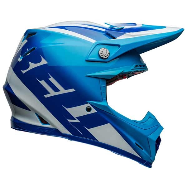 Bell Moto-9S Flex Rail blau weiss Helm