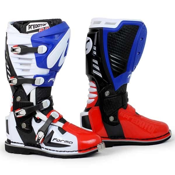 Forma Predator 2.0 motocross boots white red blue