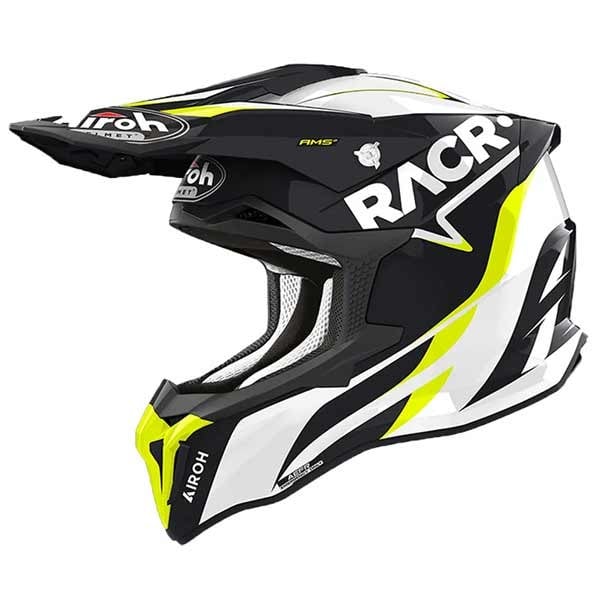 Airoh Strycker RACR black yellow white helmet