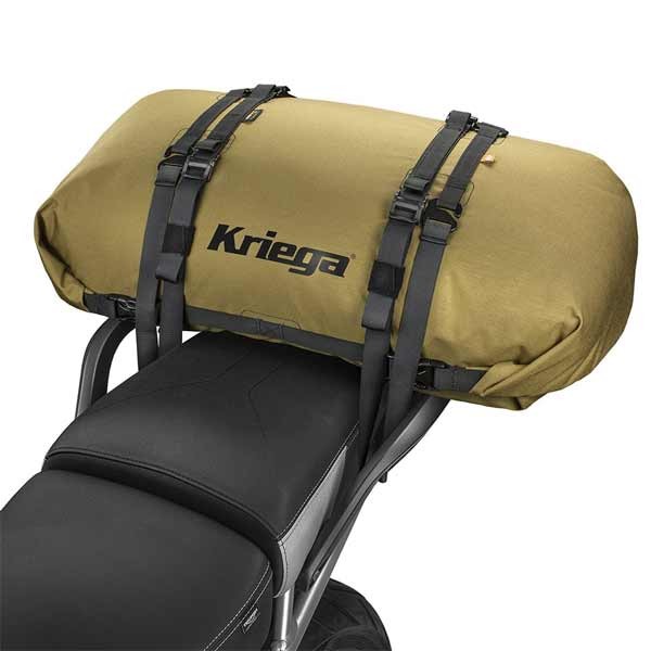 Kriega Rollpack 40 motorcycle tail bag brown
