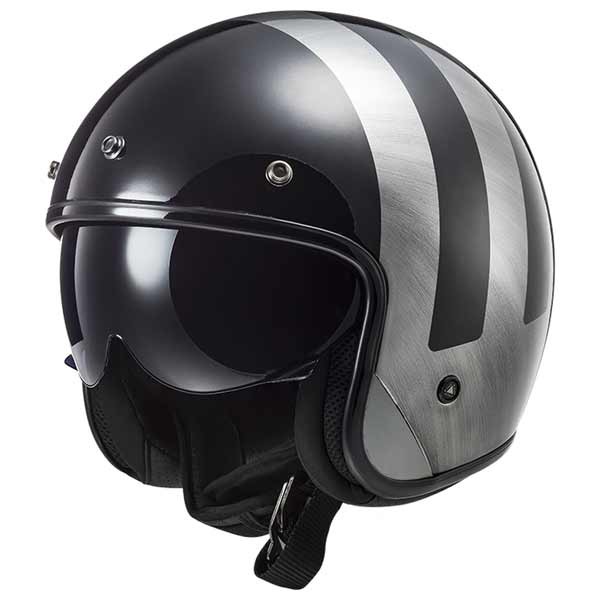 LS2 Bob II OF601 Lines black jeans jet helmet