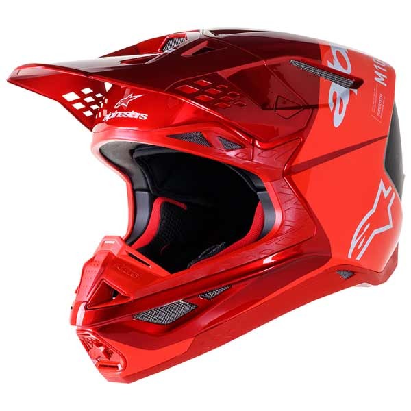 Alpinestars SM10 Flood red motocross helmet 22.06