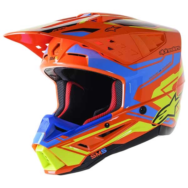 Alpinestars SM5 Action 2 orange motocross helmet 22.06