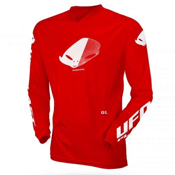 Camiseta motocross Ufo Plast Radial rojo niño