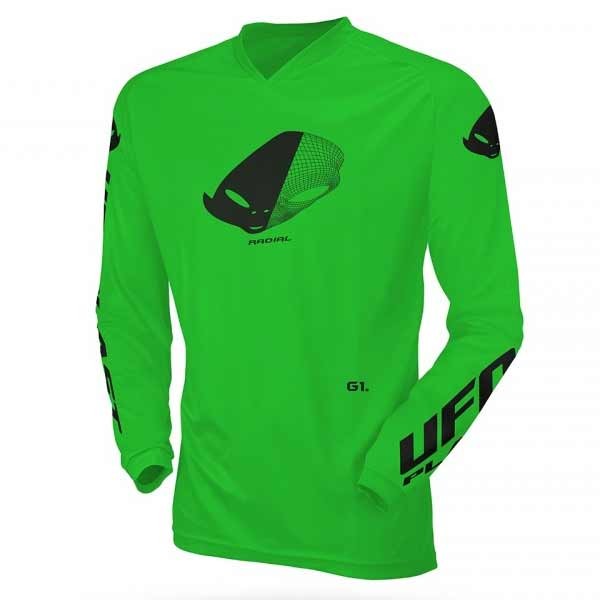 Camiseta motocross Ufo Plast Radial verde niño
