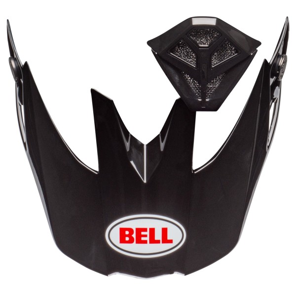 Peak Visor + Mouthpiece Bell Moto-10 Spherical black glossy