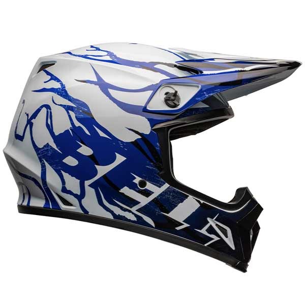 Casque Bell Helmets MX-9 Mips Decay bleu blanc brillant