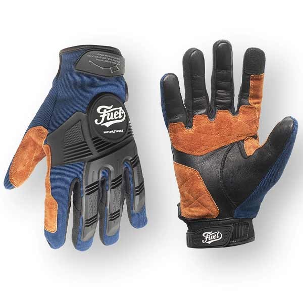 Fuel Motorcycles Astrail blau navy Handschuhe