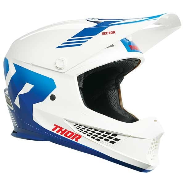 Motocross helmet Thor Sector 2 Carve white blue