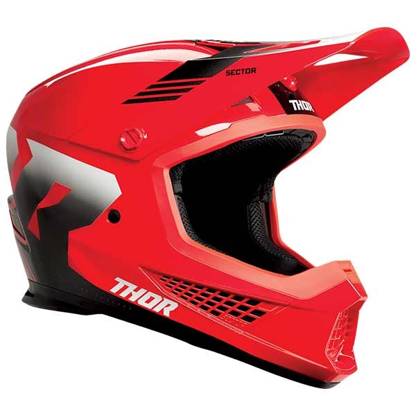 Casque motocross Thor Sector 2 Carve rouge blanc