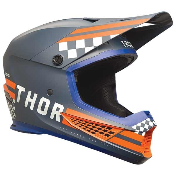 Casco motocross Thor Sector 2 Combat Midnight arancione