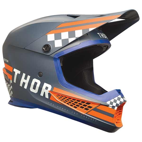 Motocross helmet Thor Sector 2 Combat Midnight orange